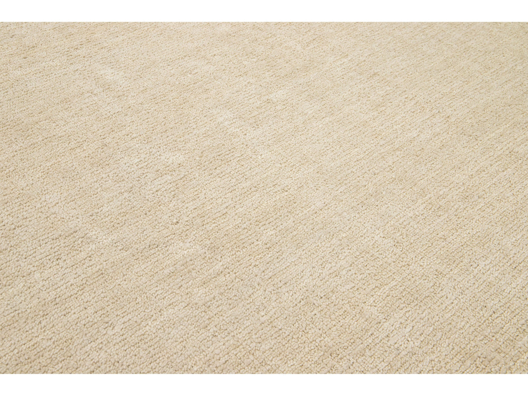 Modern Textured Wool Rug 9 X 12
