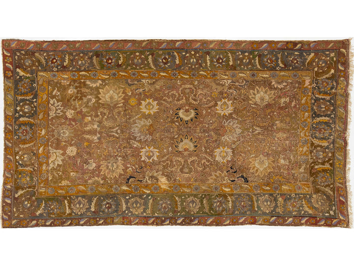 Antique Unique Persian Isfahan Wool Rug 7 X 12