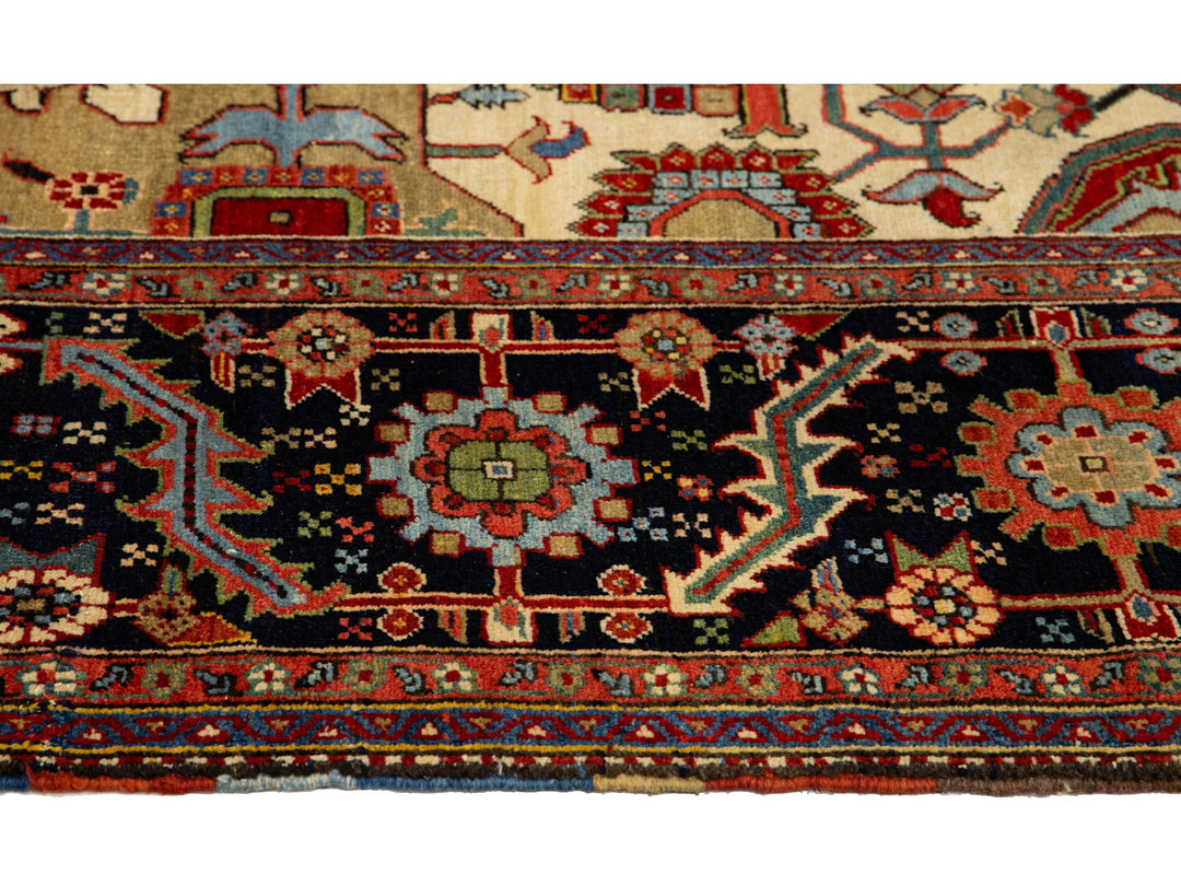 Antique Serapi Wool Rug 11 X 15