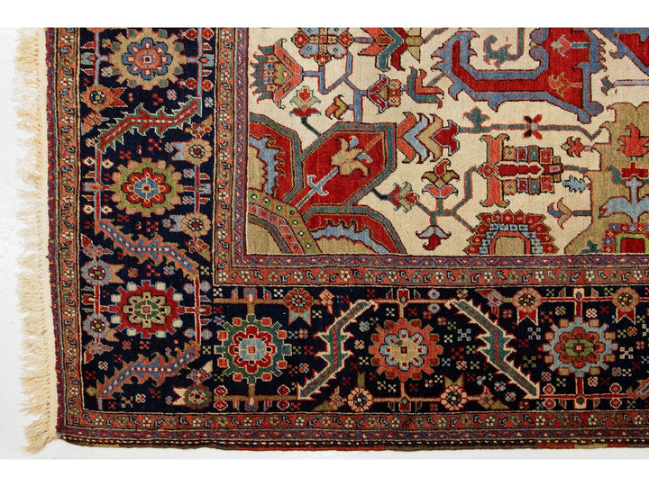 Antique Serapi Wool Rug 11 X 15