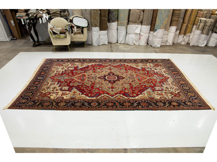 Antique Serapi Wool Rug 11 X 15