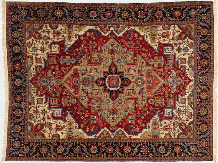 Antique Serapi Wool Rug 11 X 15