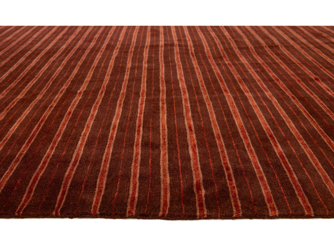 Modern Tibetan Wool & Silk Rug 13 X 16