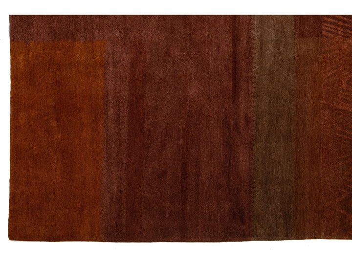 Modern Tibetan Wool & Silk Rug 13 X 16