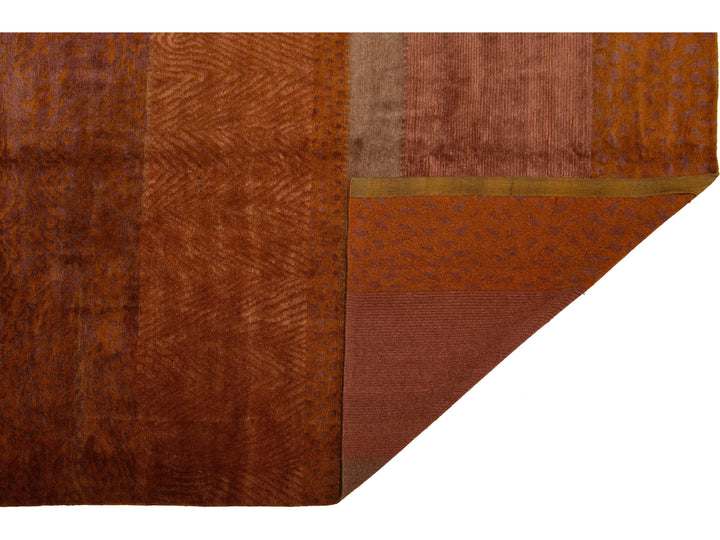 Modern Tibetan Wool & Silk Rug 13 X 16