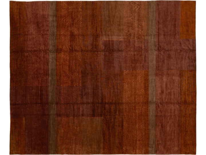 Modern Tibetan Wool & Silk Rug 13 X 16