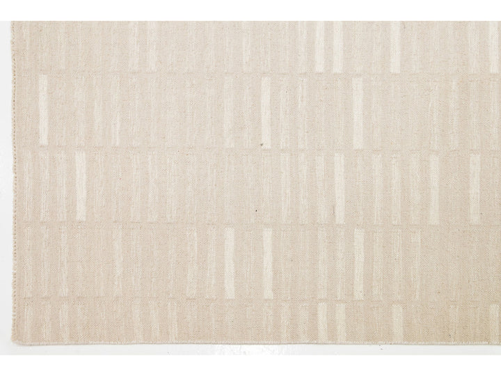 Modern Kilim Flatweave Wool Rug 12 X 15