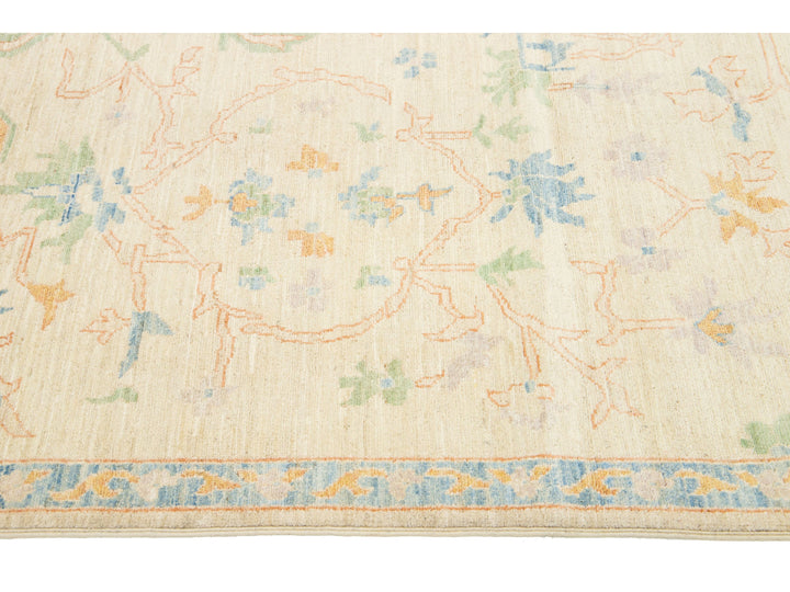 Modern Oushak Wool Rug 12 X 15