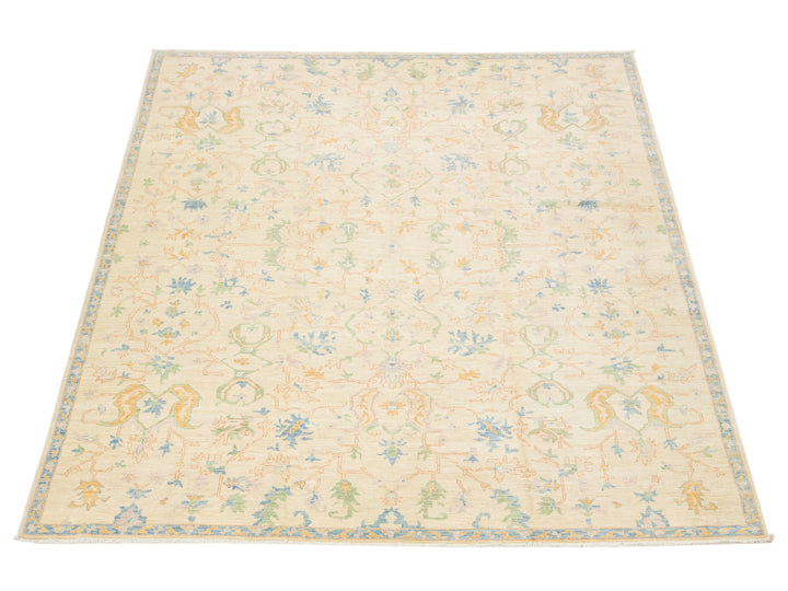 Modern Oushak Wool Rug 12 X 15