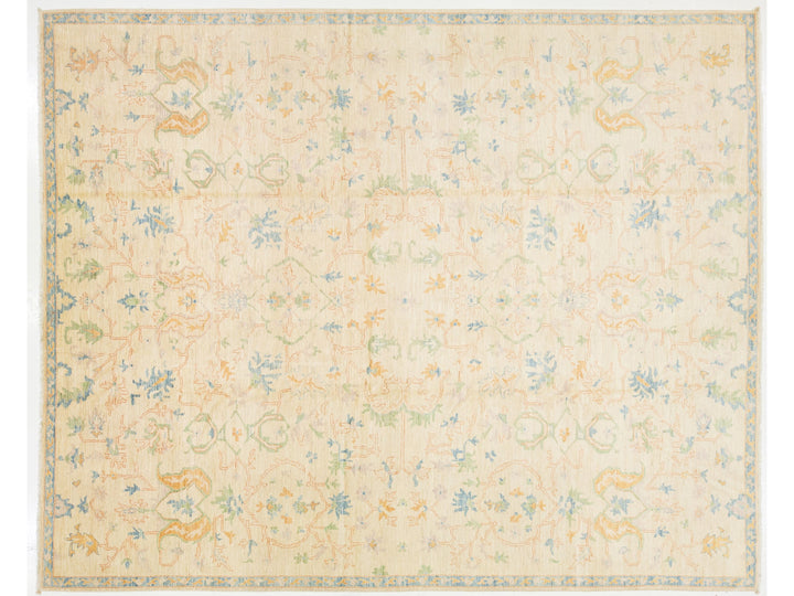 Modern Oushak Wool Rug 12 X 15