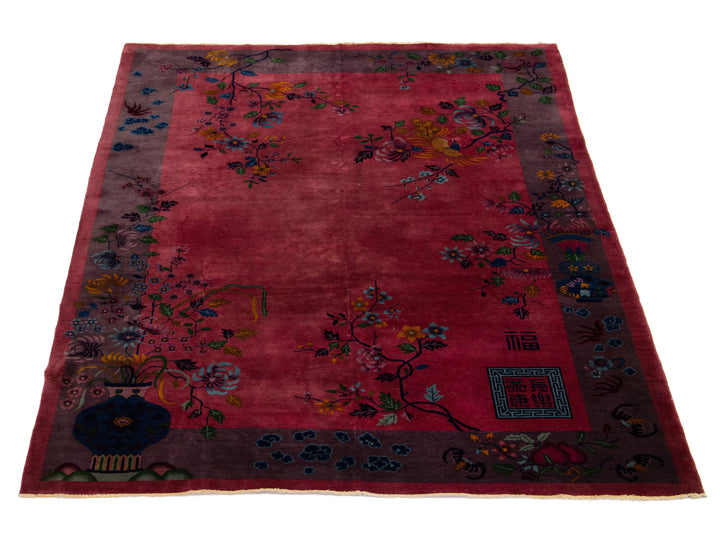 Antique Art Deco Chinese Rug 9 X 12