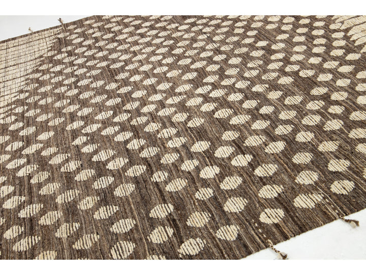 Modern Moroccan Wool Rug 9 X 12
