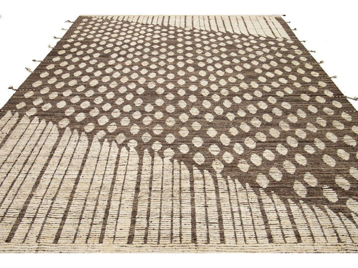 Modern Moroccan Wool Rug 9 X 12