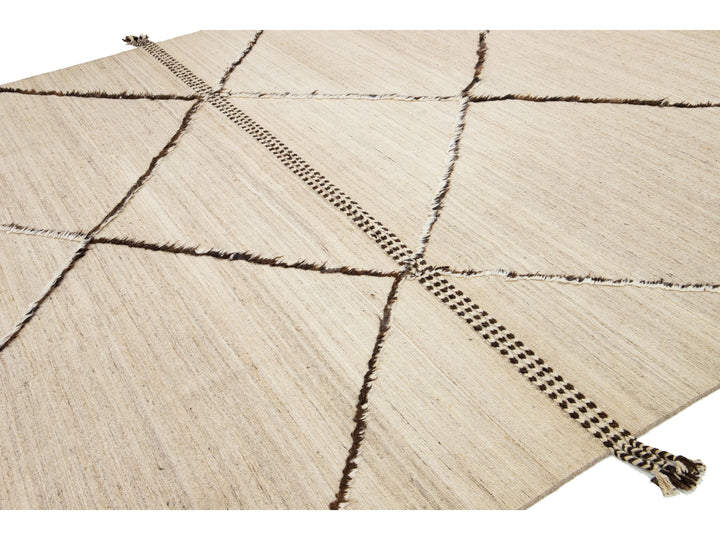 Modern Moroccan Wool Rug 10 X 15