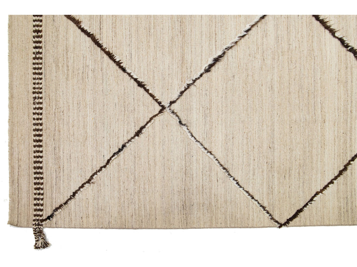 Modern Moroccan Wool Rug 10 X 15