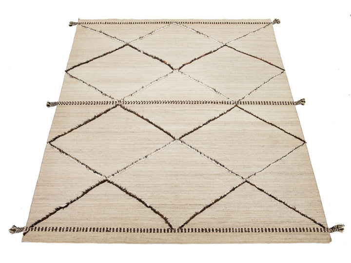 Modern Moroccan Wool Rug 10 X 15