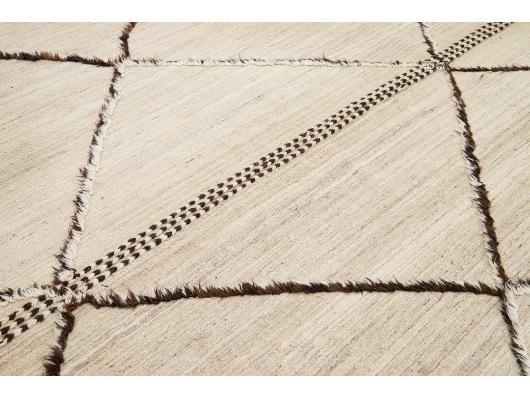 Modern Moroccan Wool Rug 10 X 15