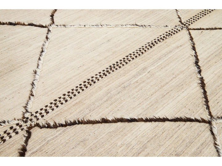 Modern Moroccan Wool Rug 10 X 15