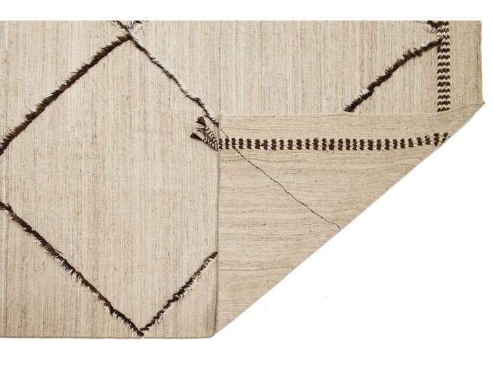 Modern Moroccan Wool Rug 10 X 15
