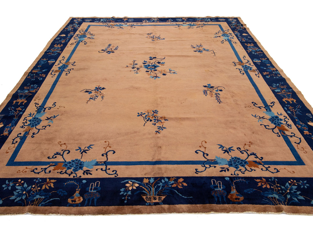 Antique Art Deco Chinese Rug 9 X 11