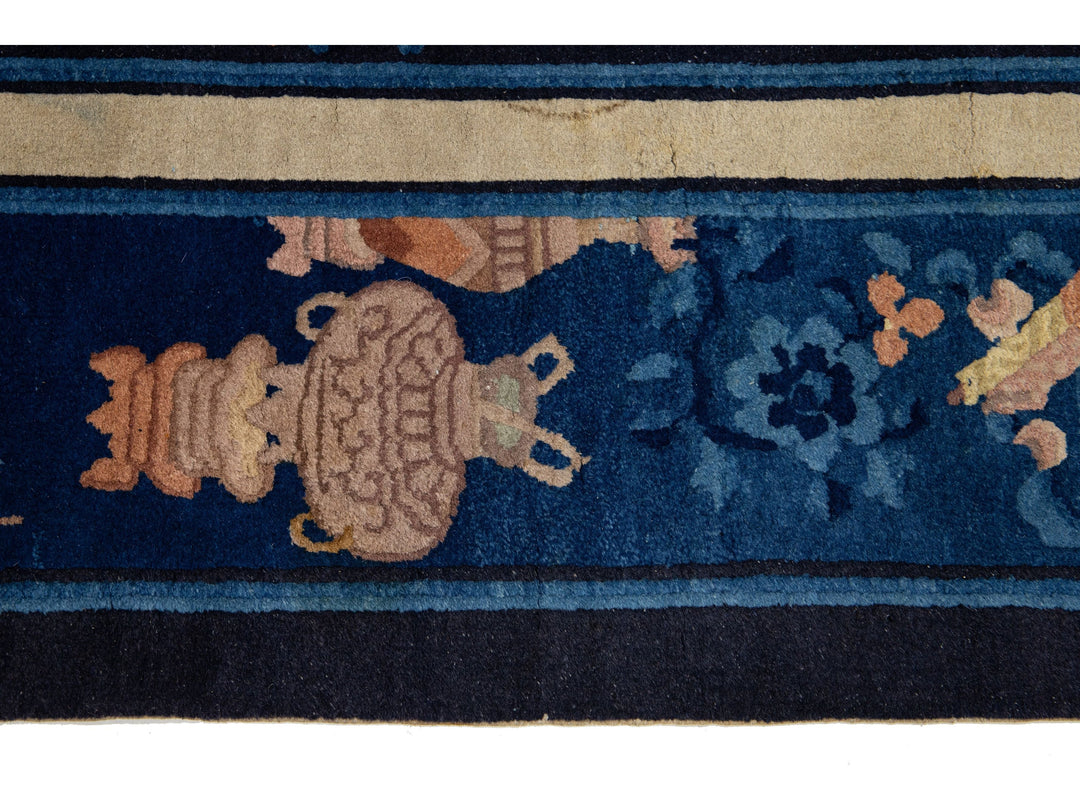 Antique Chinese Peking Wool Rug 8 X 10