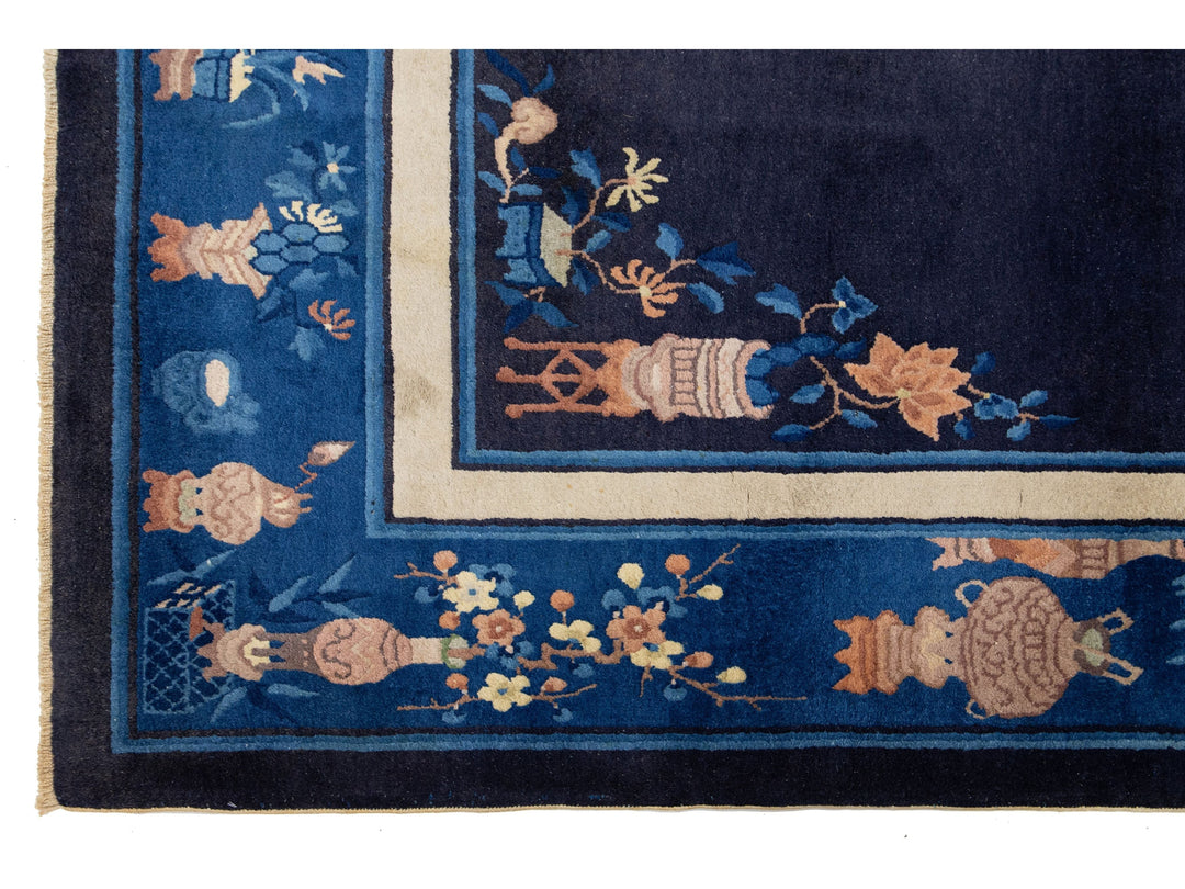 Antique Chinese Peking Wool Rug 8 X 10