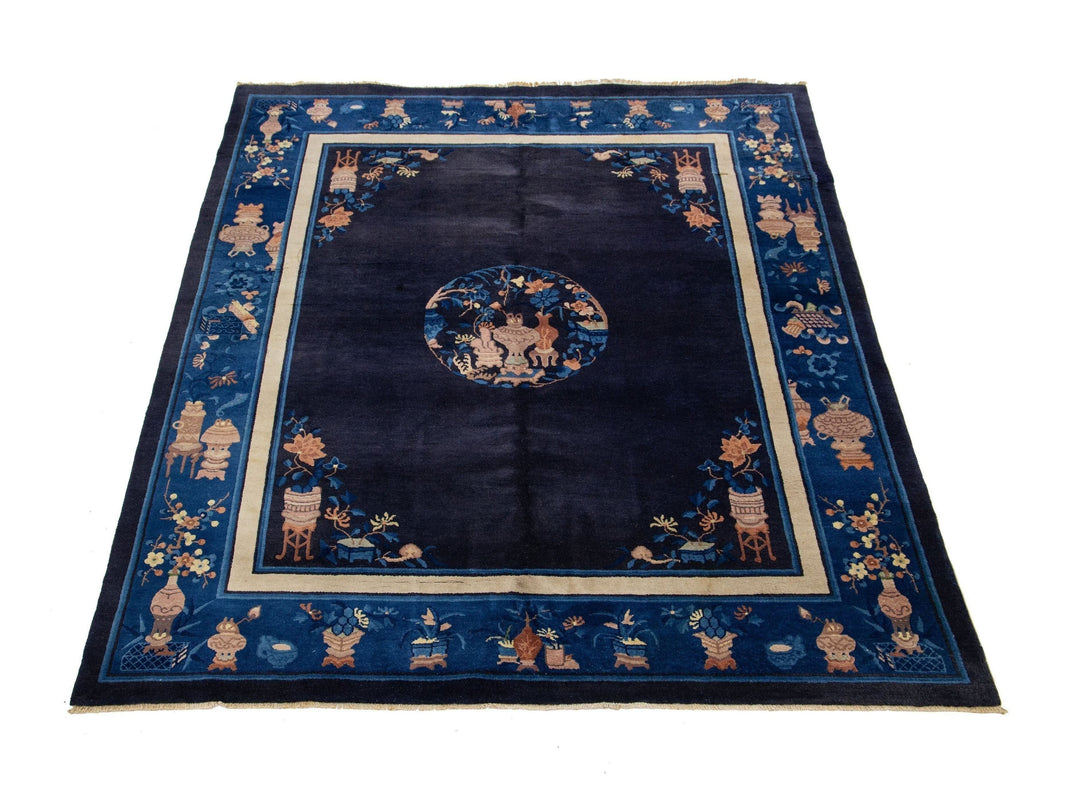 Antique Chinese Peking Wool Rug 8 X 10