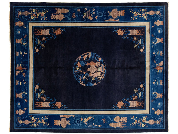 Antique Chinese Peking Wool Rug 8 X 10
