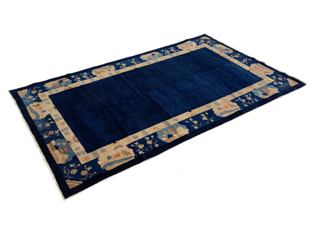 Antique Chinese Art Deco Wool Rug 4 X 7