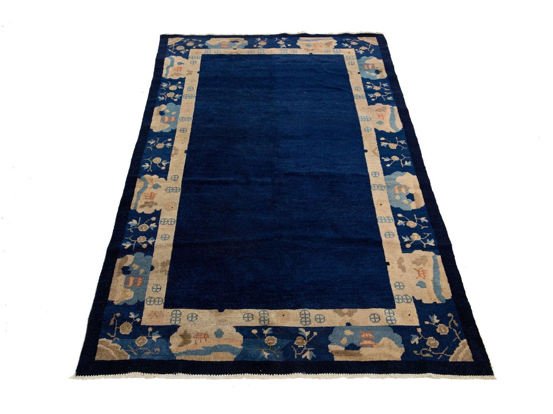 Antique Chinese Art Deco Wool Rug 4 X 7