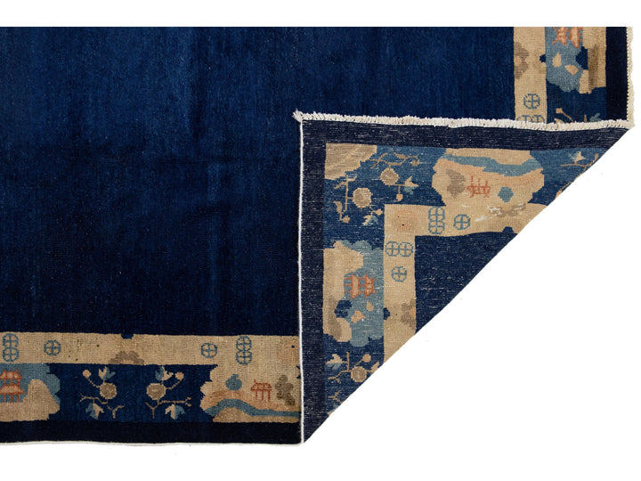 Antique Chinese Art Deco Wool Rug 4 X 7