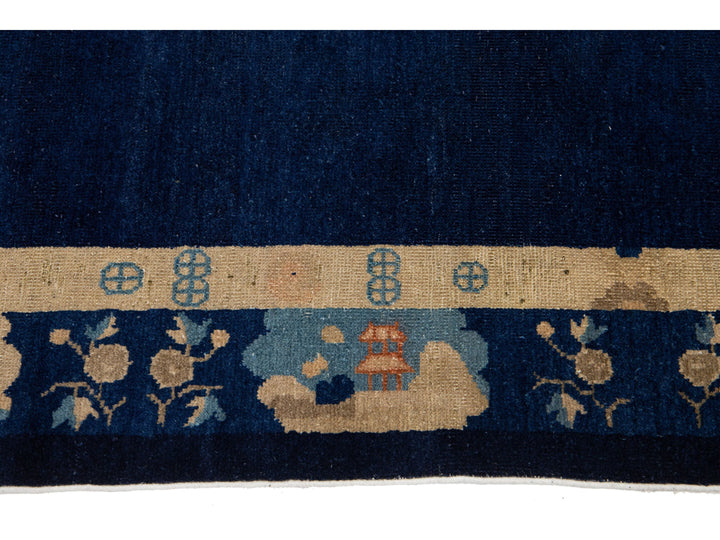 Antique Chinese Art Deco Wool Rug 4 X 7