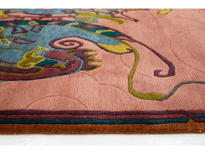 Antique Chinese Art Deco Wool Rug 7 X 10