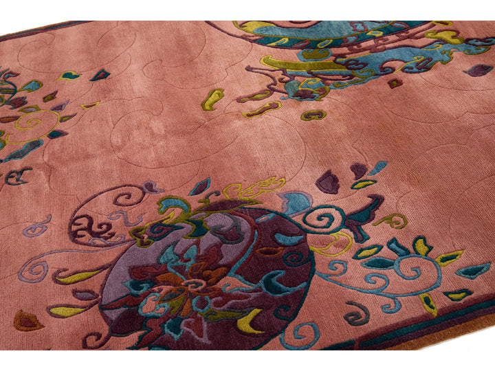 Antique Chinese Art Deco Wool Rug 7 X 10
