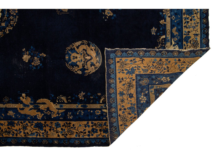 Antique Chinese Peking Wool Rug 10 X 15
