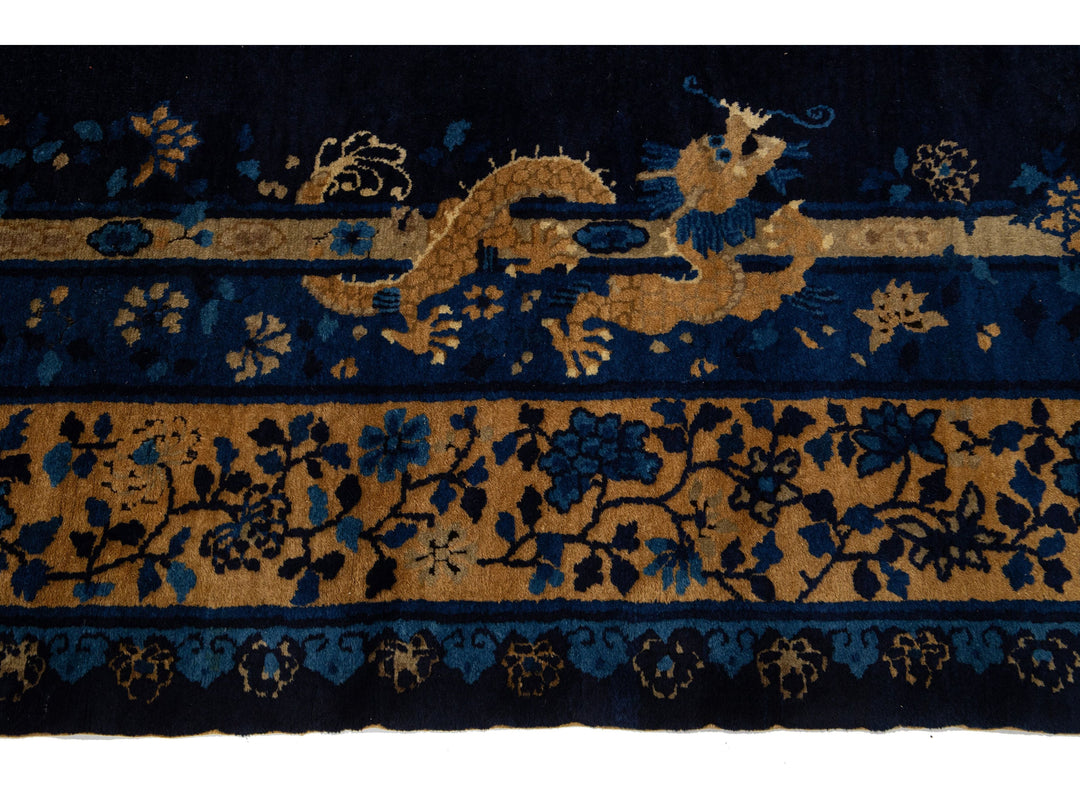 Antique Chinese Peking Wool Rug 10 X 15