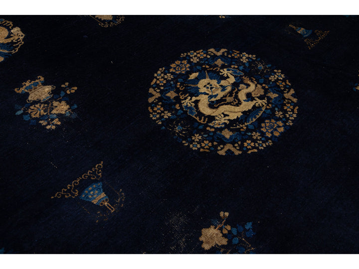 Antique Chinese Peking Wool Rug 10 X 15