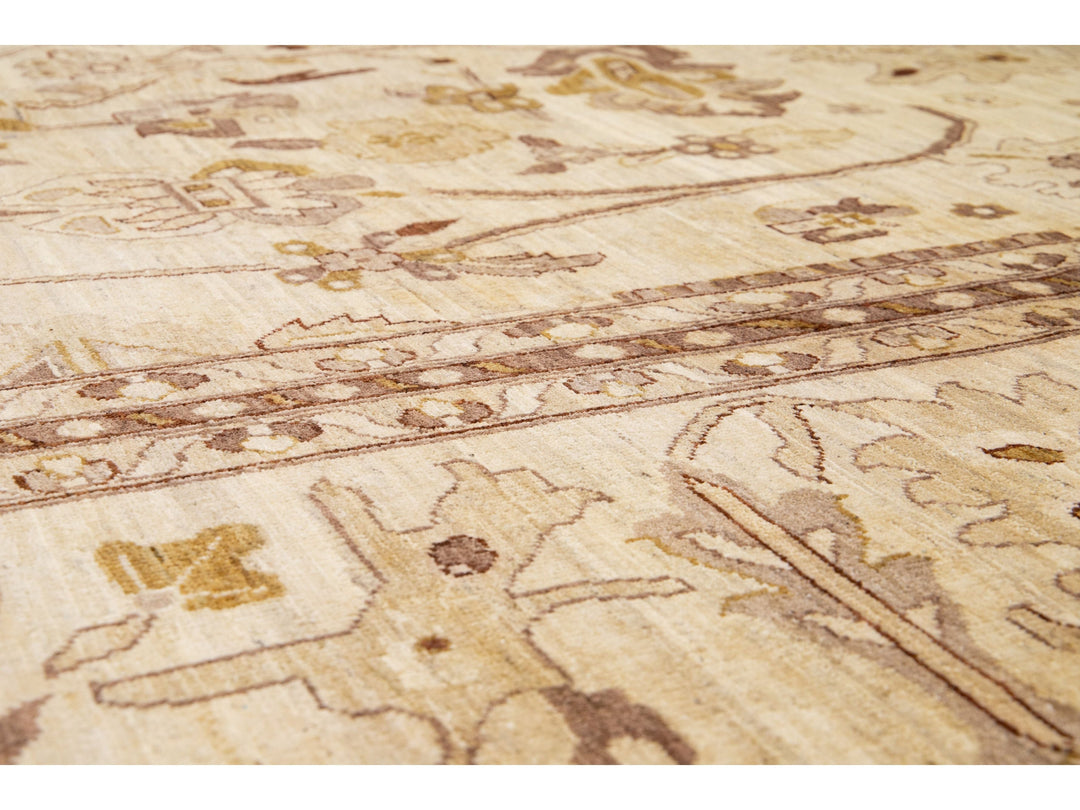 Modern Oushak Wool Rug 14 X 28