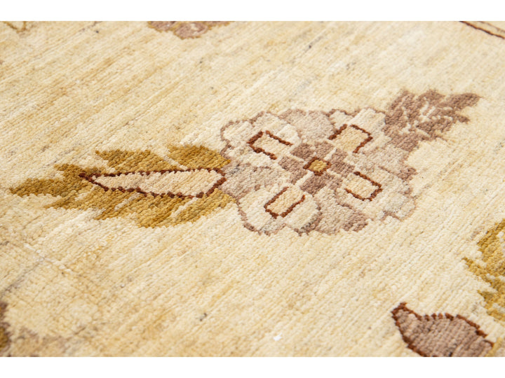 Modern Oushak Wool Rug 14 X 28