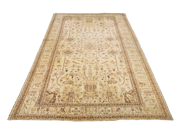 Modern Oushak Wool Rug 14 X 28