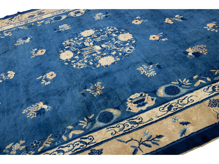 Antique Art Deco Chinese Rug 9 X 12