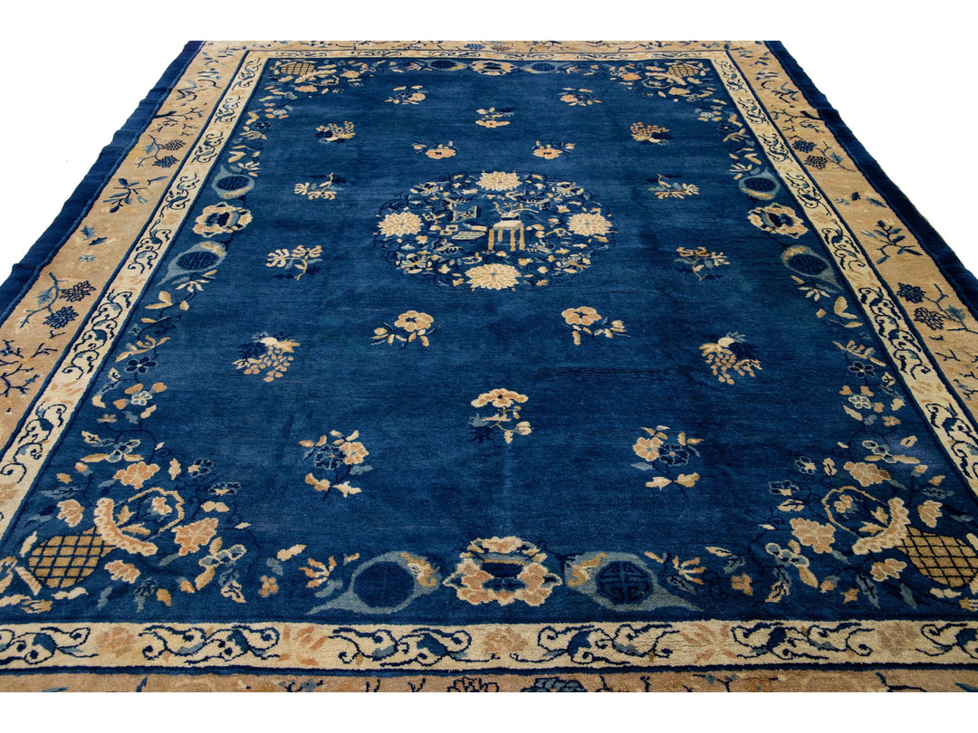 Antique Art Deco Chinese Rug 9 X 12