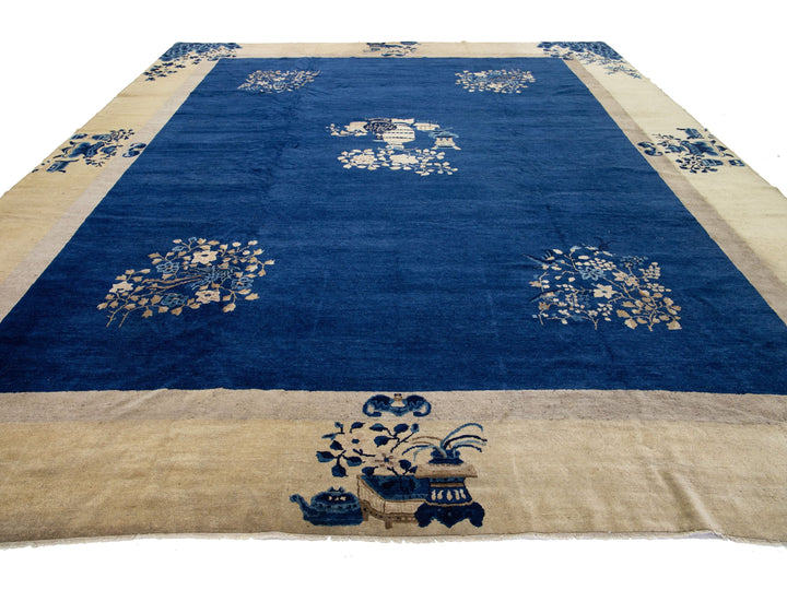 Antique Chinese Peking Wool Rug 12 X 14