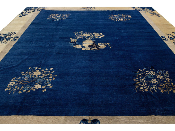 Antique Chinese Peking Wool Rug 12 X 14