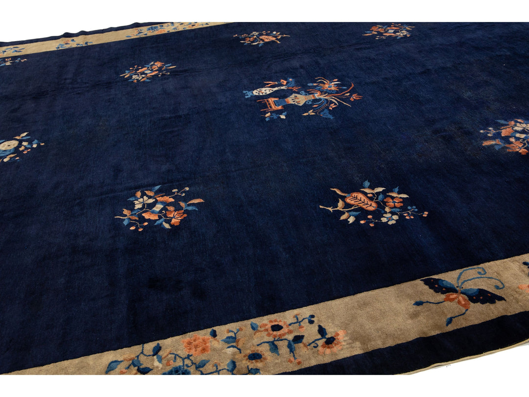 Antique Art Deco Chinese Rug 12 X 16