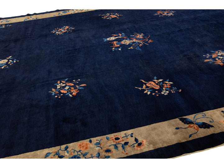Antique Art Deco Chinese Rug 12 X 16