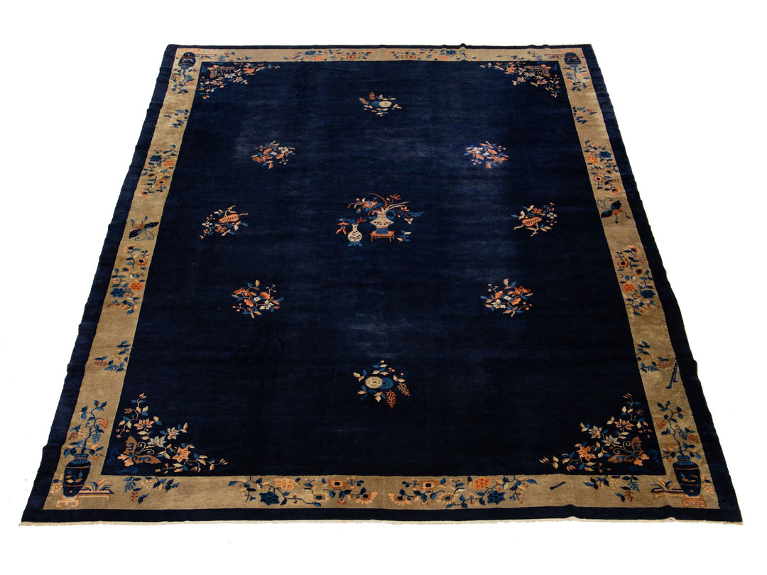Antique Art Deco Chinese Rug 12 X 16