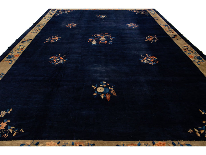 Antique Art Deco Chinese Rug 12 X 16