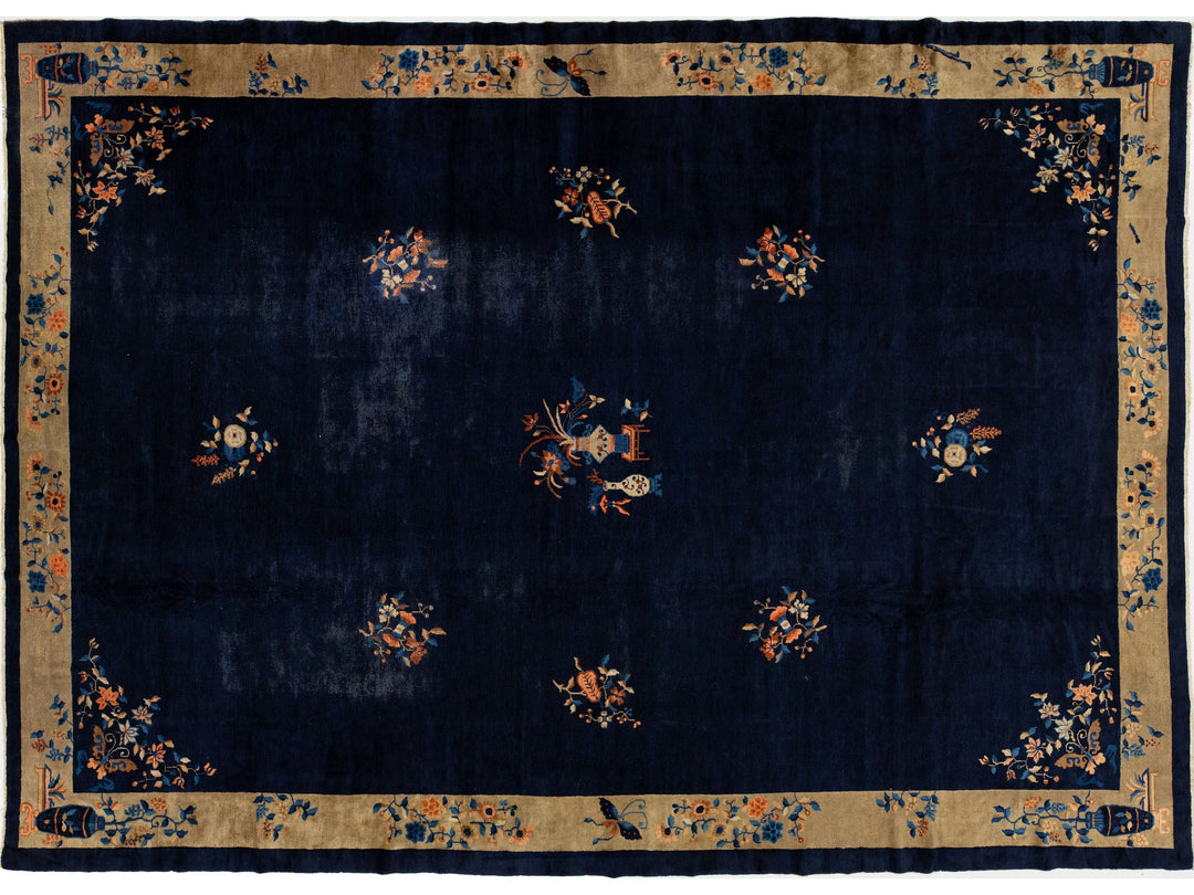 Antique Art Deco Chinese Rug 12 X 16