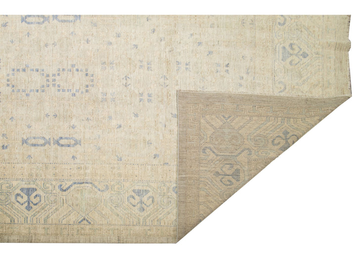 Modern Khotan Wool Rug 19 X 24